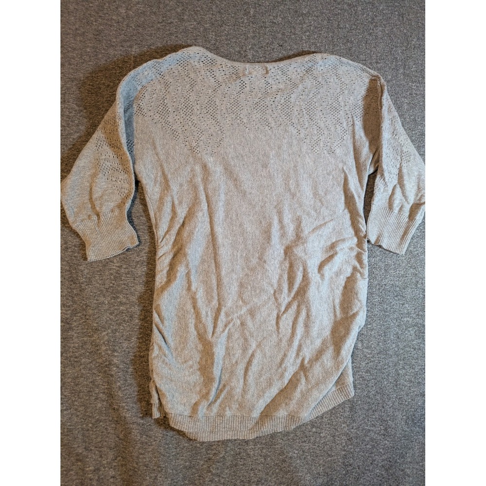 Motherhood Maternity‎ 3/4 Sleeve Lot of 2 Gray & White Sweater size M - Picture 12 of 14